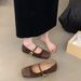 Flache, quadratische Patchwork-Mary-Jane-Schuhe für Damen_voghion.com