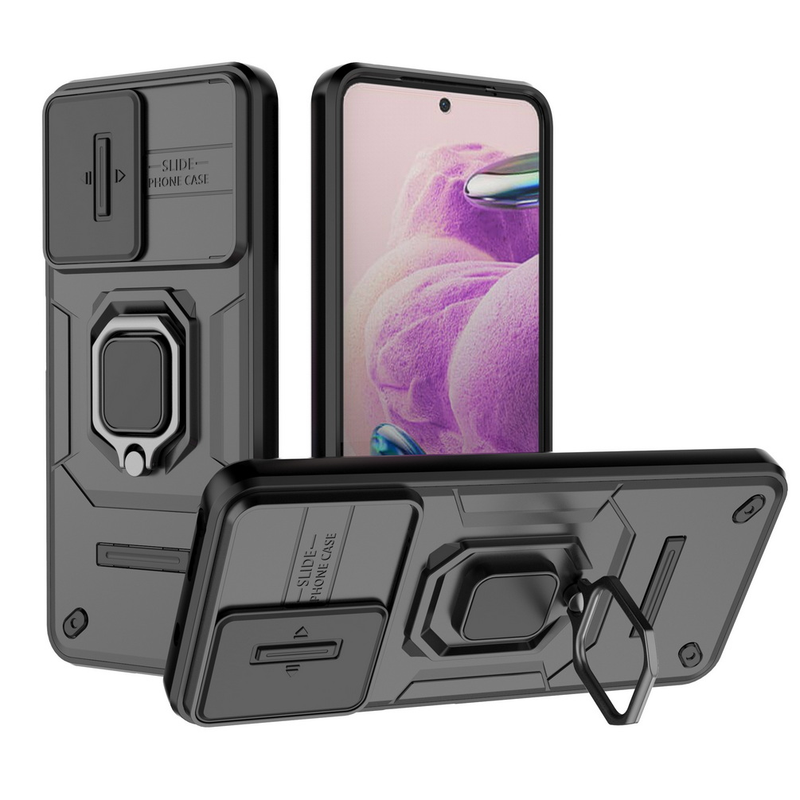 Sliding Camera Lens Protection Case For Samsung S23 Ultra S23 + Galaxy A54 A34 A24 A14 Metal Finger Ring Buckle Car_voghion.com