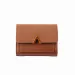 Women's Patchwork Metal V-shaped Decor Matte Short Small New Student Simple Buckle Wallet_voghion.com