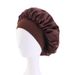 women's satin nightcap anti hair loss hair care hat personalized wood ear brim lazy sleep no heat nightcap_voghion.com