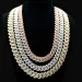 Tester di passaggio del diamante placcato oro argento Hip Hop Iced Out Moissanite Collana spessa da donna Miami Cuban Link Chain da uomo_voghion.com