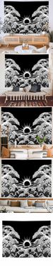 Sun Live Room Background Cloth Wall Hanging Cloth ins Background Cloth Bedroom Background Cloth Wave-H_voghion.com