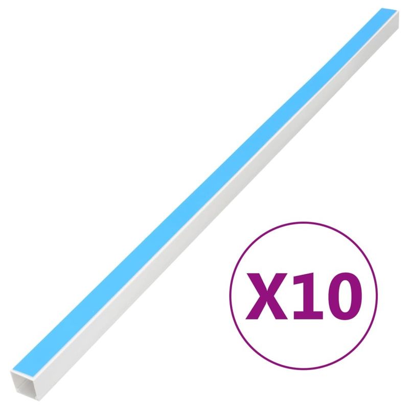 Cable Trunking Self-Adhesive 1.2"x0.6" 32.8' PVC_voghion.com