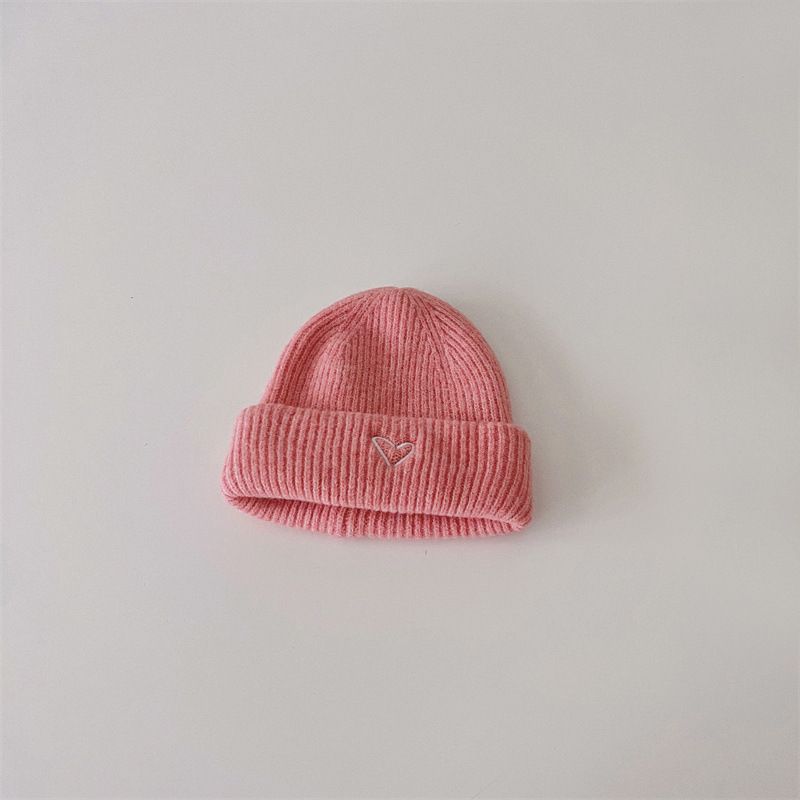 Unisex Children's hats Dopamine ins Love warm baby woollen hats_voghion.com