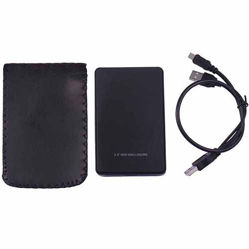 Black USB 2.0 HDD Enclosure SSD Case for 2.5 Inch External SATA Hard Disk Drive_voghion.com