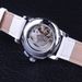 Winner 2017 Ladies Diamond Display Women Top Brand Luxury White Simple Skeleton Transparent Case Automatic Mechanical Watches_voghion.com