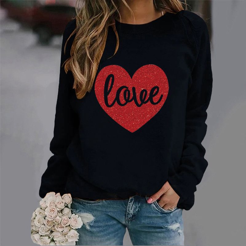 T-shirt femme Saint Valentin Printemps et Automne_voghion.com