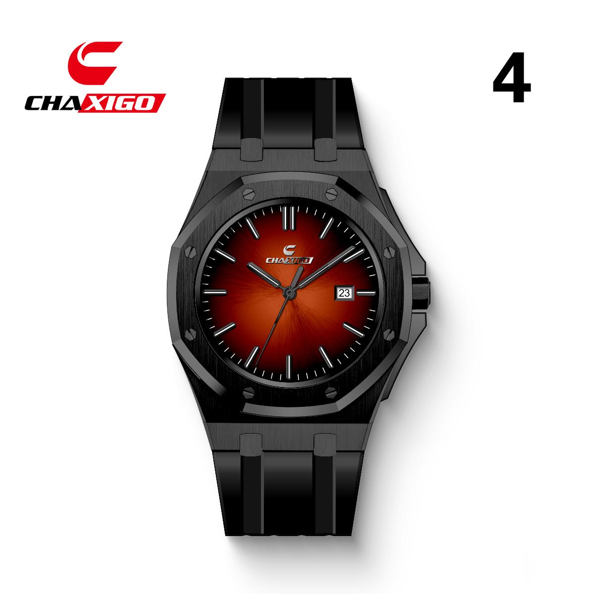 CHAXIGO Serie Uhr Saphirglas Spiegel Automatik Quarz Gold Code Herren_voghion.com