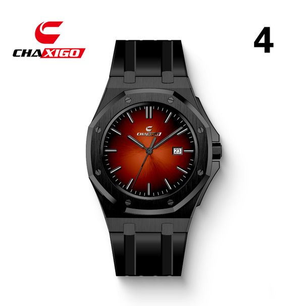 CHAXIGO Serie Uhr Saphirglas Spiegel Automatik Quarz Gold Code Herren_voghion.com