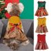 Christmas Pet Clothes Red Yellow Green Bow Love Heart Plaid Skirt Sleeveless Puppy Cat Skirt_voghion.com