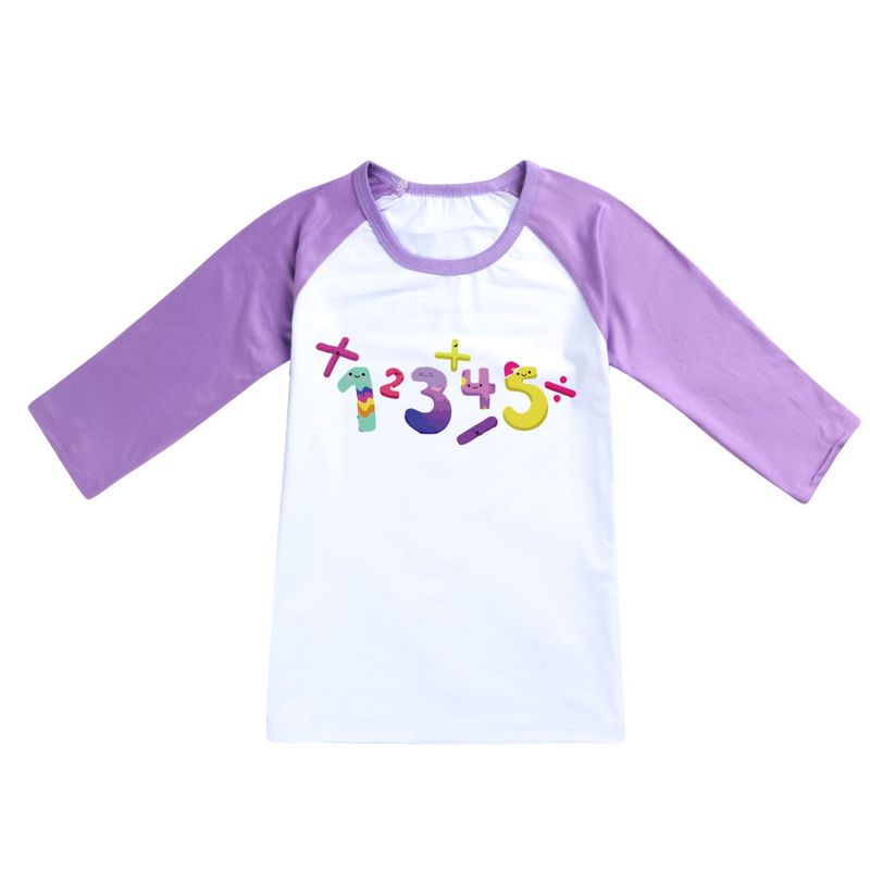 Zahlen-Mathetag-Zahlen-Festival, kurzes T-Shirt mit 3/4-Ärmeln für Jungen und Mädchen, 3007_voghion.com