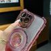 Magnetic Ring Holder Stand for iPhone 15ProMax, 15, 14, 13, 12, 11 Pro Max Plus, Shockproof TPU Protective Cover with Floating Glitter_voghion.com