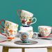 Calice in ceramica dipinto a mano – Elegante bicchiere highball floreale per vino, succhi e colazione, stile vintage da fattoria_voghion.com