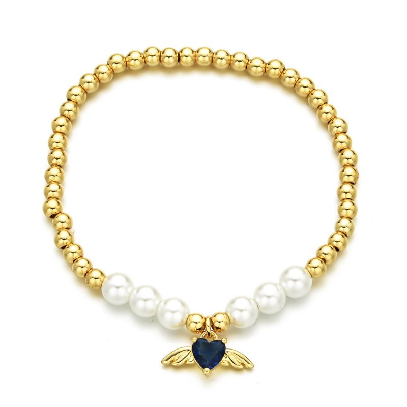 Braccialetti in rame con perline a forma di cuore e fiori a forma di fiocco di neve_voghion.com