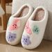 Slippers Cotton slippers Women Winter Christmas Halloween cotton drag indoor home plush warm cotton slippers_voghion.com