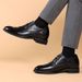 ShoeVault Genuine Leather Hidden Wedge Buine For Men Britih Style Brogue Carved Commuter Formal Firt Layer Cowhide Men'_voghion.com