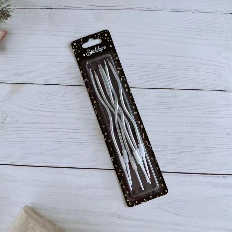 12pcs/1case Birthday Candles Spiral Cake Candles Long Thin Cake Candles For Wedding Party And Cake Decoration_voghion.com