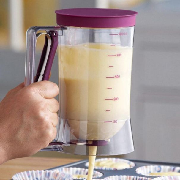 Cake Dough Batter Dispenser Cupcake Funnel Measuring Cup_voghion.com
