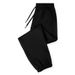 Men's Performance Polyester Sweatpants - Slim & Loose Fit With Drawstring Waist & Utility Pockets (Black/Light Gray)_voghion.com