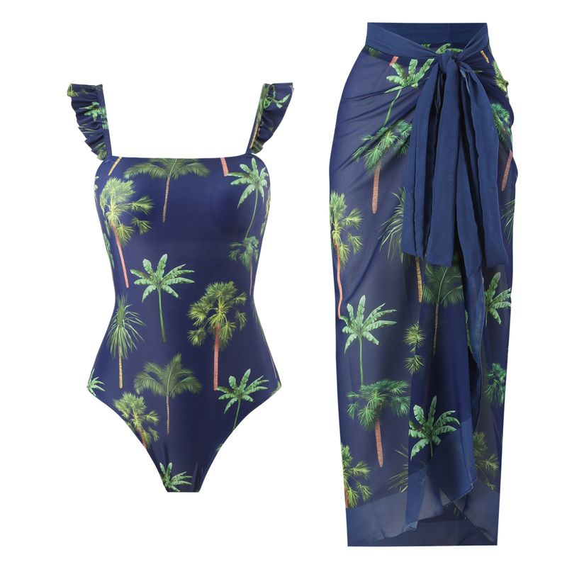 Stilvolles und sexy neues bedrucktes einteiliges Badeanzug-Set im Retro-Stil für Damen_voghion.com