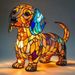 New Dog Series Resin Ornaments LED Night Light Art Animal Statue Creative Home Desktop Decoration_voghion.com