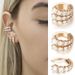 Women's Jewelry Elegant Crystal Zircon Ear Clips Non-Pierced Ears Hypoallergenic Brass With 18K Gold Plating U-Shaped Ear Cuff Daily Special Occasions_voghion.com