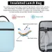 Blue Lunch Bag Insulated Box Suitable For Teenagers Boys Girl Highend Handbag Cooler With Side Pockets 250318_voghion.com