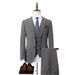 Herren Slim Fit Business-Anzug-Set – Hochwertige Hochzeits- und Abendgarderobe mit Weste und Krawatte (Schwarz/Dunkelgrau/Hellgrau)_voghion.com