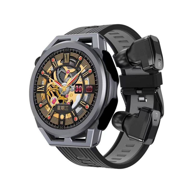 N18 Smartklokke + TWS Hodetelefoner 2+1 Bluetooth Samtaleopptak 4G Minne 1,53 Tommer Puls Sport NFC_voghion.com