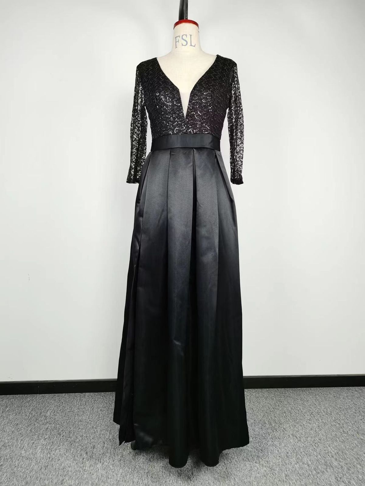 Damkläder Spetsgunga Sexig lång kjol släpande bankett aftonklänning Ny stil_voghion.com