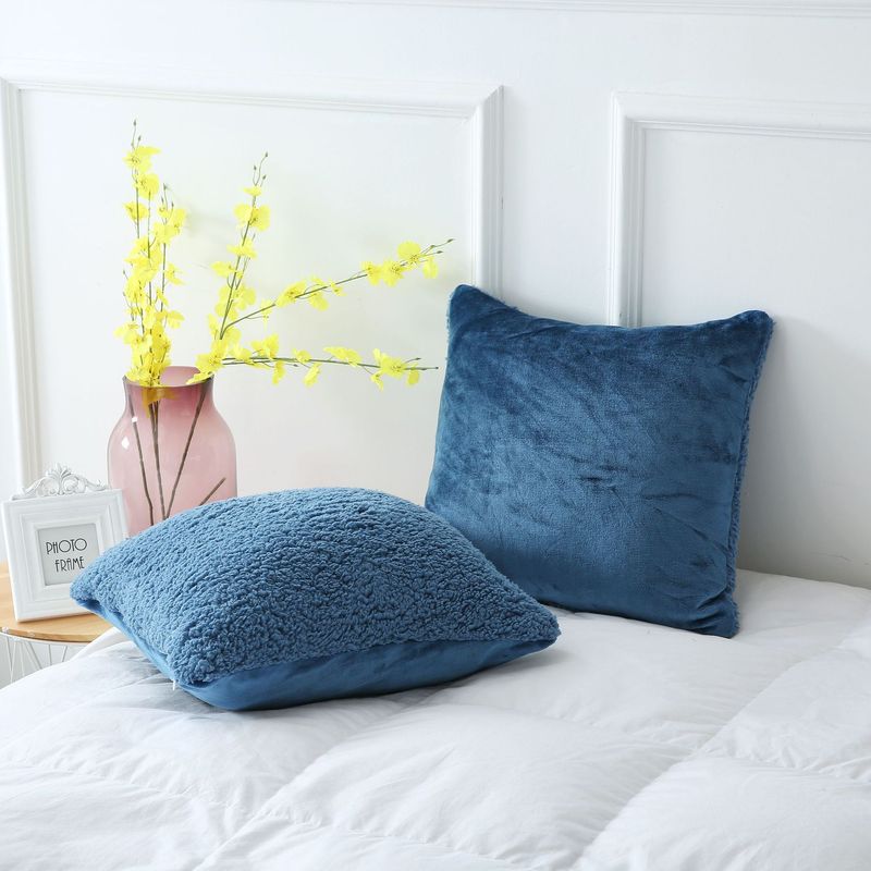 Pure Color tyynynpäällinen Ranskalainen Velvet Square -tyynynpäällinen ilman täytettä_voghion.com