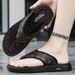 Exploding Sandals For Men Wearing Beach Shoes For Men Sandals For Men Outdoor Two-person Flip-flops For Men Trend Summer_voghion.com
