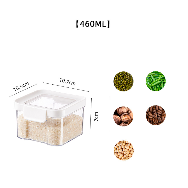 Sealed Jar Food Grade Coffee Bean Noodle Storage Jar Grain Storage Box Spice Storage Transparent Sealed Box_voghion.com
