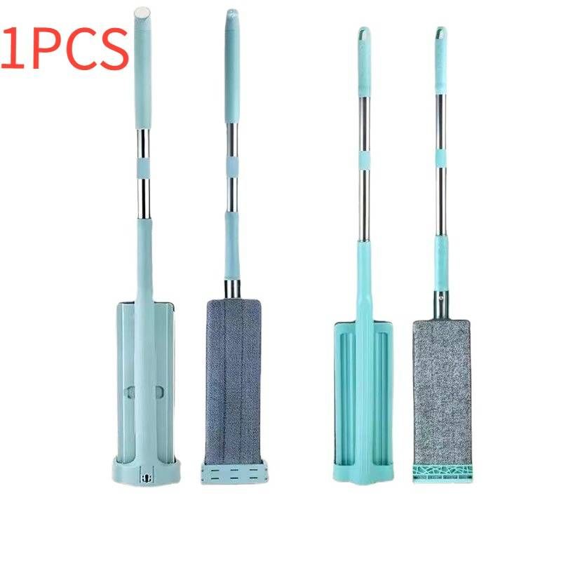Effortless Cleaning Gemstone Green Microfiber Mop - Wash-Free Flat Mop For Hard Floors, Dust & Stain Removal, Wet & Dry Use​_voghion.com