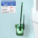 Set scopino per WC Cactus con supporto a parete, manico lungo per pulizia profonda, organizer salvaspazio per il bagno (blu oceano/verde abete)_voghion.com