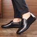 Loafers Men Handmade Leather Shoes Casual Driving Flats Slip-on Shoes Moccasins Boat Shoes Blue _voghion.com