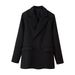 Damen-Blazer & Spitzenrock-Set – Revers-Button-Down-Jacke mit ausgestelltem A-Linien-Rock (Pink/Schwarz/Weiß, S-L)_voghion.com