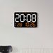 Moderno orologio da parete digitale a LED con ampio display, temperatura, calendario e giorno della settimana - Funzionamento silenzioso, diverse opzioni di colore_voghion.com