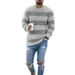 2023 Winter Sweater Knitwear Top Striped Loose Casual Men's Clothing_voghion.com