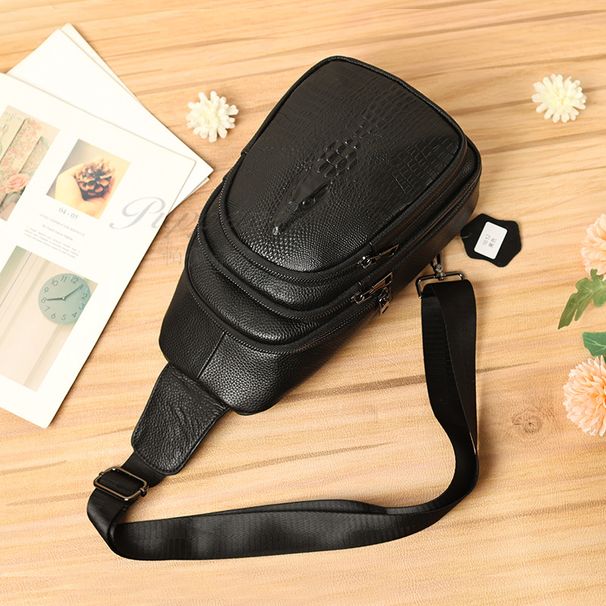 Borsa a tracolla in pelle multifunzionale, casual, semplice, nuova moda, modello coccodrillo, impermeabile, resistente all'usura, singola_voghion.com