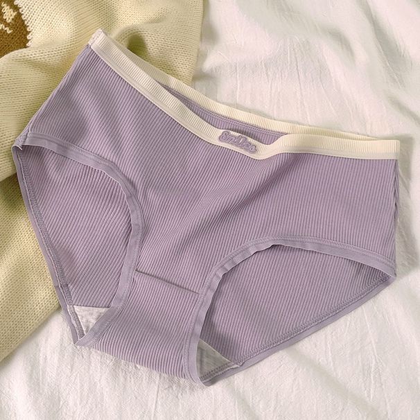 Slip da donna in puro cotone antibatterico, stile coreano, traspirante, delicato sulla pelle, senza tracce, a vita media, per studentesse dolci_voghion.com