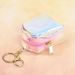 Portachiavi con ciondolo piccolo e carino in TPU trasparente al laser, colorato, alla moda, fai da te_voghion.com