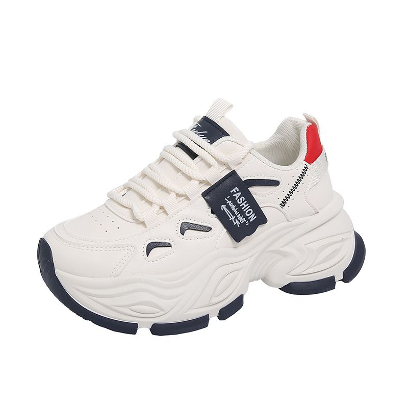 Ins Korean Version New Dad For Women 2025 Spring Student Sports Running Casual Shoes With Thick Sole And Increased_voghion.com