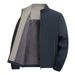 New autumn winter jacket for men, fashionable, simple, casual, stand up collar middle-aged and elderly, solid color,_voghion.com