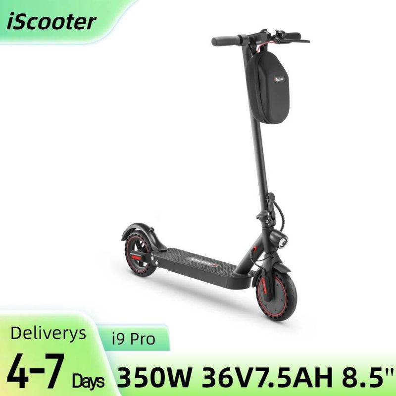 iScooter i9 Pro Zložljiv električni skiro 8,5-palčna satjasta pnevmatika 350 W motor 7,5 Ah baterija 30 km/h največja hitrost_voghion.com