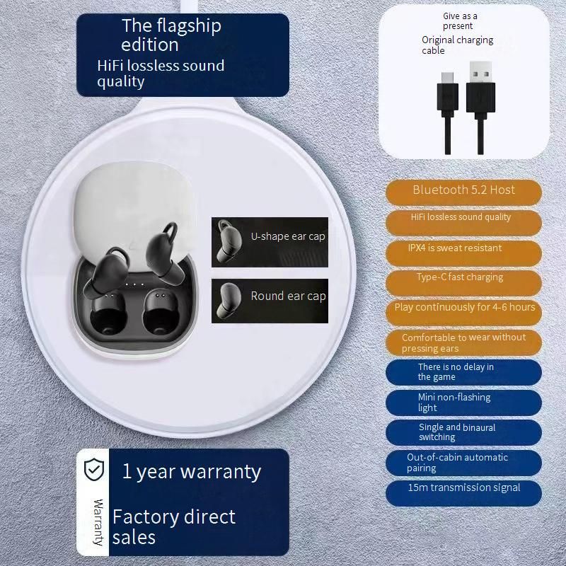 Women’s Clothing Sleep True Wireless Bluetooth Earphones In Ear Binaural Private Model Noise Reduction Sports Music Earphones Bluetooth_voghion.com