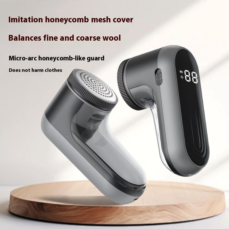 Professional Electric Fabric Shaver – USB Rechargeable Lint Remover With ABS Housing For Sweaters & Home Textiles (Black/White)_voghion.com