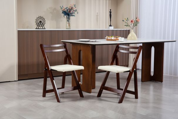 Massivholz Faltstuhl, Platzsparend & Langlebig_voghion.com