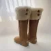 Winter Warm Long Snow Style Womens Outdoor Plush Shoes Leather High Knee Flat Anti Slip Boots 241024_voghion.com