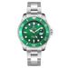 Classic Submariner Men's Business Steel Band Waterproof Transparent Back Non-Mechanical Watch_voghion.com